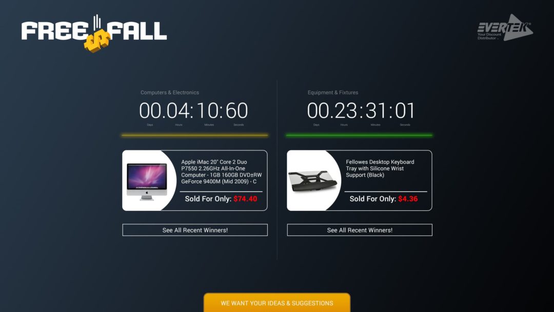 Evertek Free Fall Site Layout